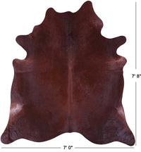 Thumbnail for Brown Natural Cowhide Rug - XX-Large 7' 8