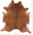 Brown Natural Cowhide Rug - X-Large 7' 7"H x 7' 2"W