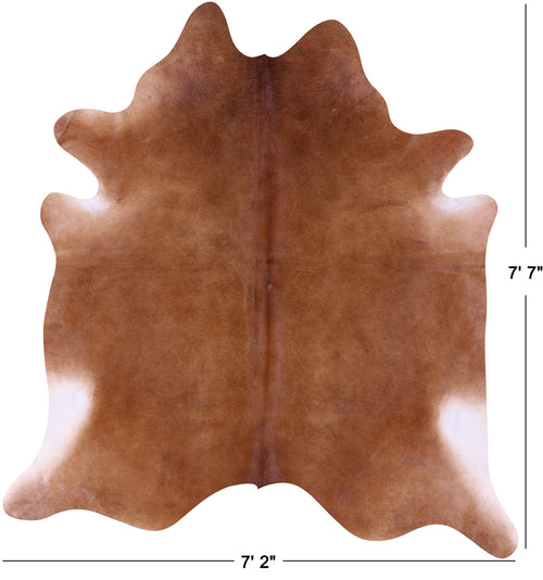 Brown Natural Cowhide Rug - X-Large 7' 7