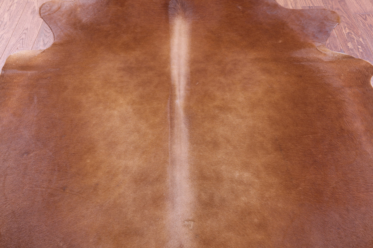 Brown Natural Cowhide Rug - X-Large 7' 7"H x 6' 6"W