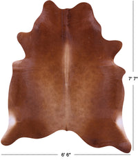 Thumbnail for Brown Natural Cowhide Rug - X-Large 7' 7