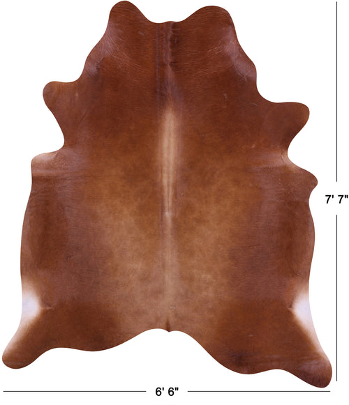 Brown Natural Cowhide Rug - X-Large 7' 7