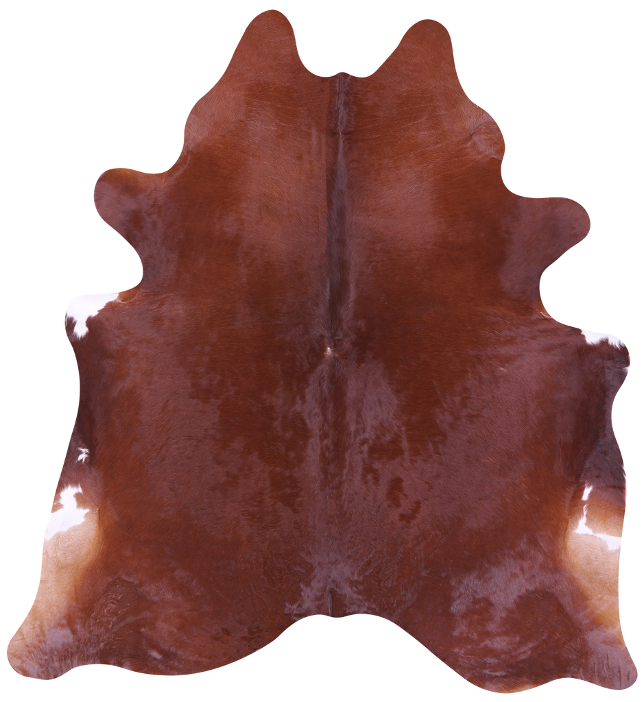 Brown Natural Cowhide Rug - X-Large 7' 5"H x 6' 10"W