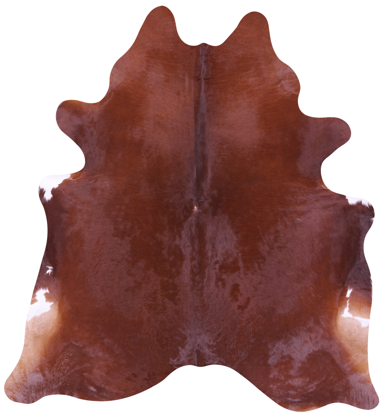 Brown Natural Cowhide Rug - X-Large 7' 5"H x 6' 10"W