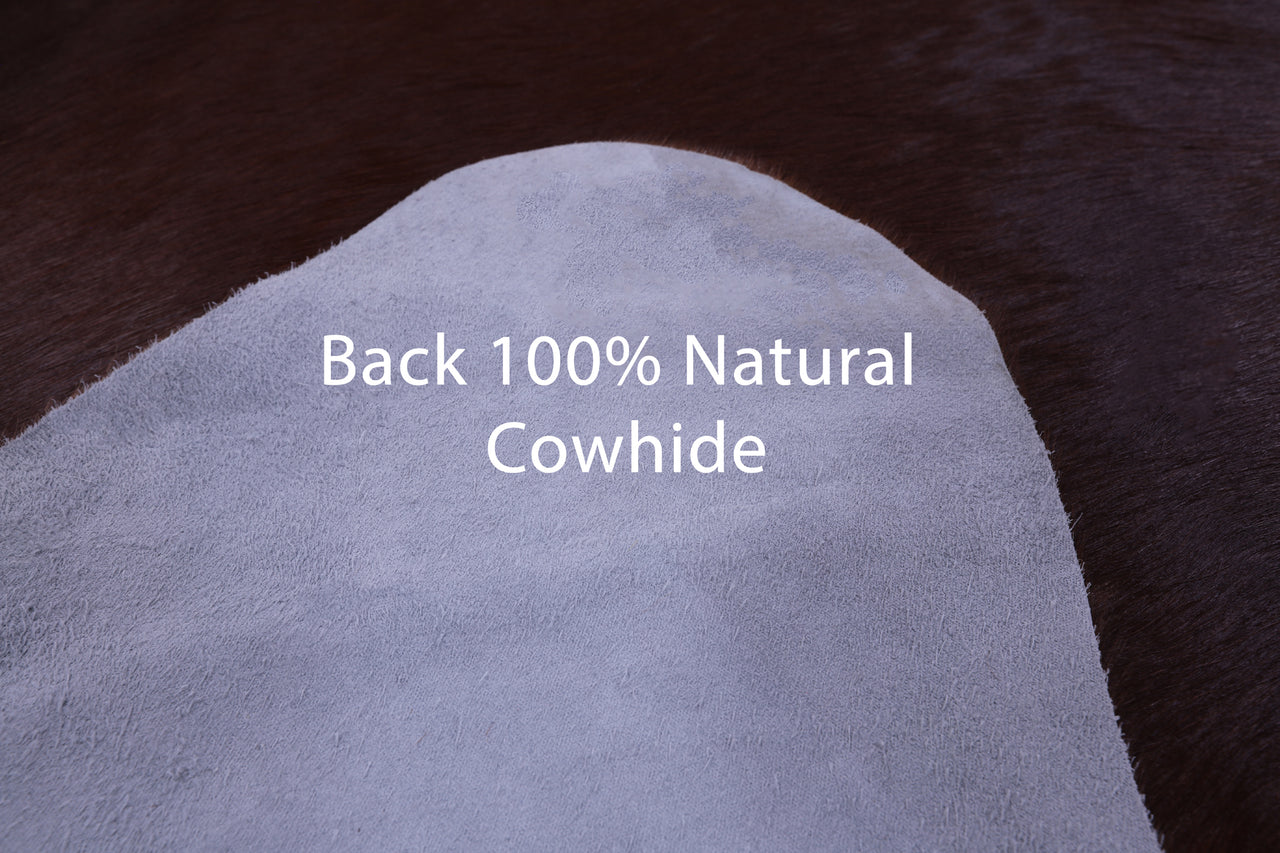 Brown Natural Cowhide Rug - X-Large 7' 5"H x 6' 10"W