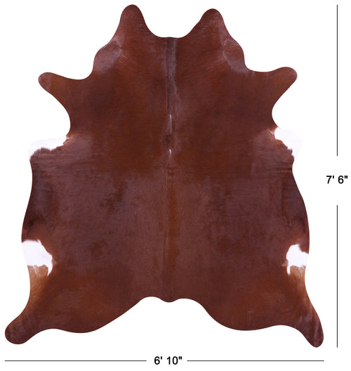 Brown Natural Cowhide Rug - X-Large 7' 6