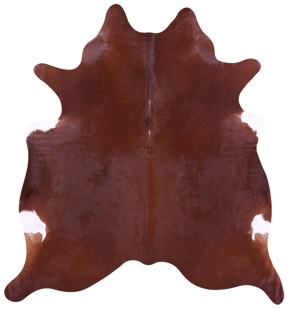 Brown Natural Cowhide Rug - X-Large 7' 6"H x 6' 10"W