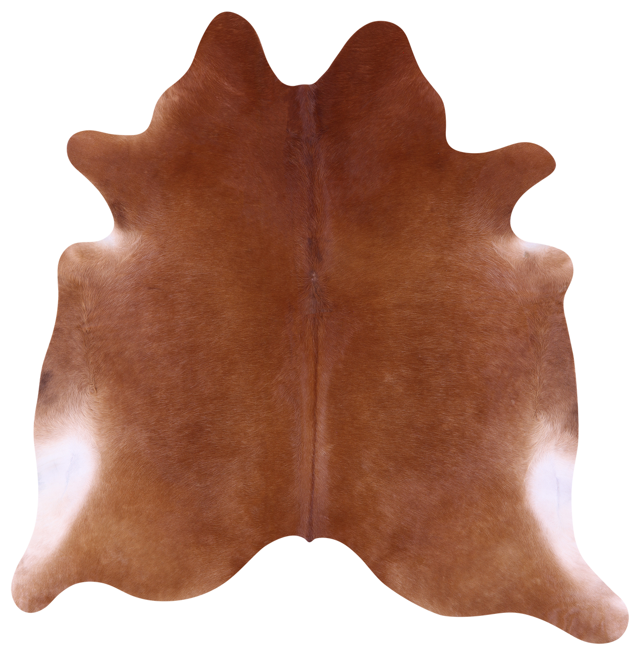 Brown Natural Cowhide Rug - X-Large 7' 0"H x 7' 0"W