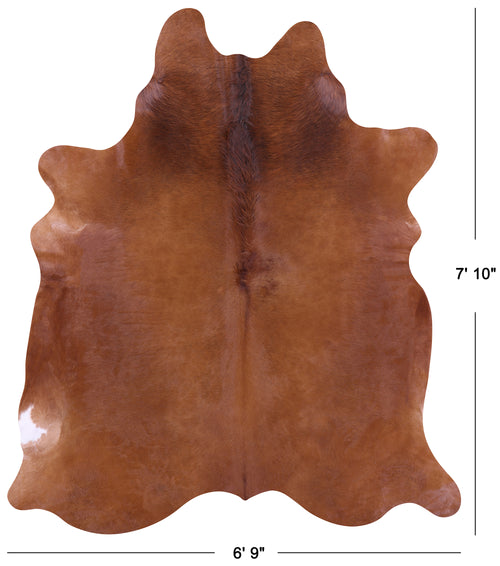 Brown Natural Cowhide Rug - XX-Large 7' 10