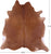 Brown Natural Cowhide Rug - X-Large 7' 2"H x 6' 9"W
