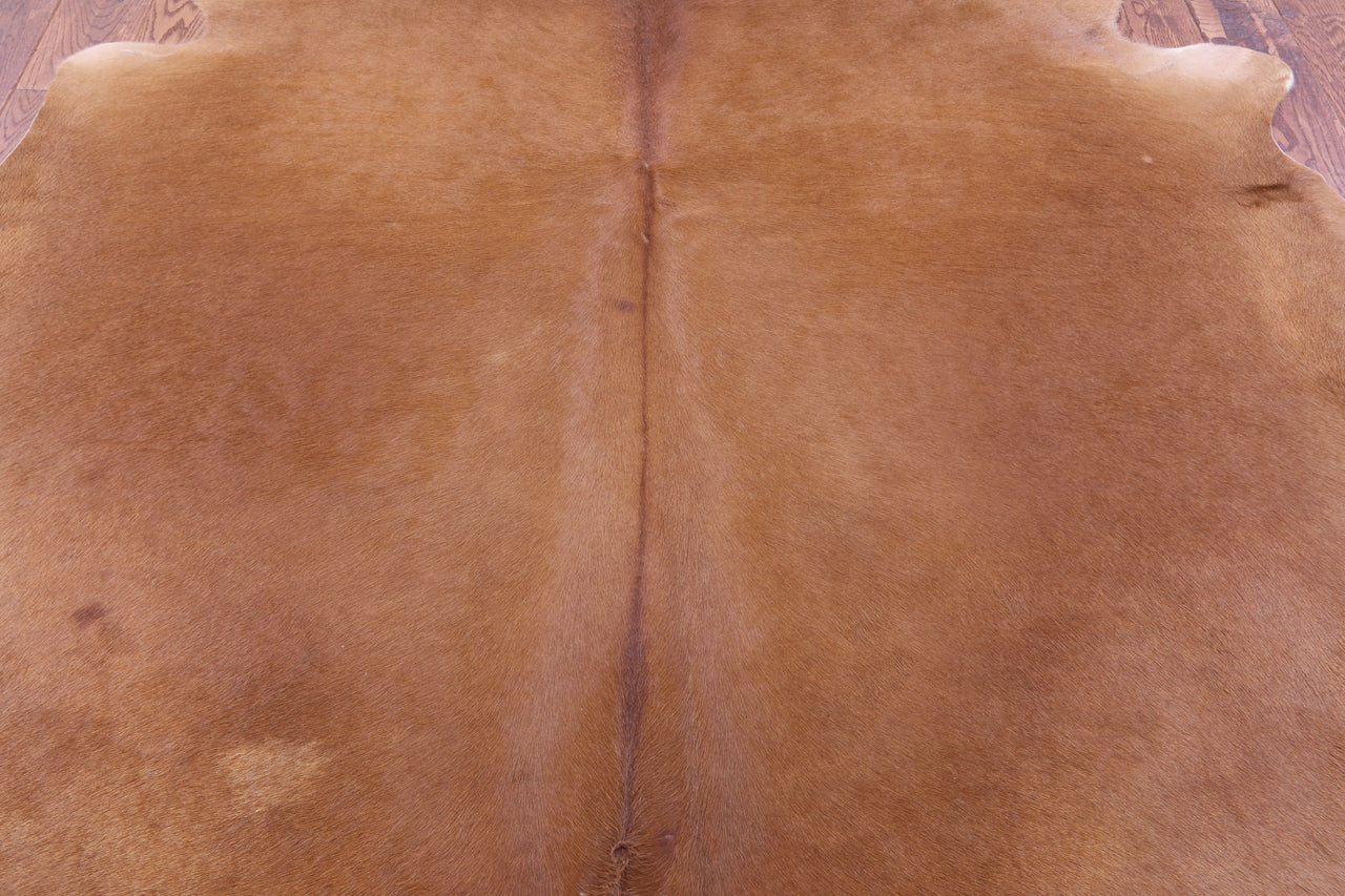 Brown Natural Cowhide Rug - X-Large 7' 2"H x 6' 9"W