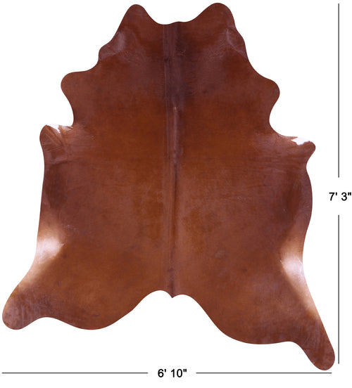 Brown Natural Cowhide Rug - X-Large 7' 3