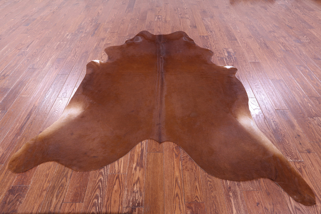 Brown Natural Cowhide Rug - X-Large 7' 3"H x 6' 10"W