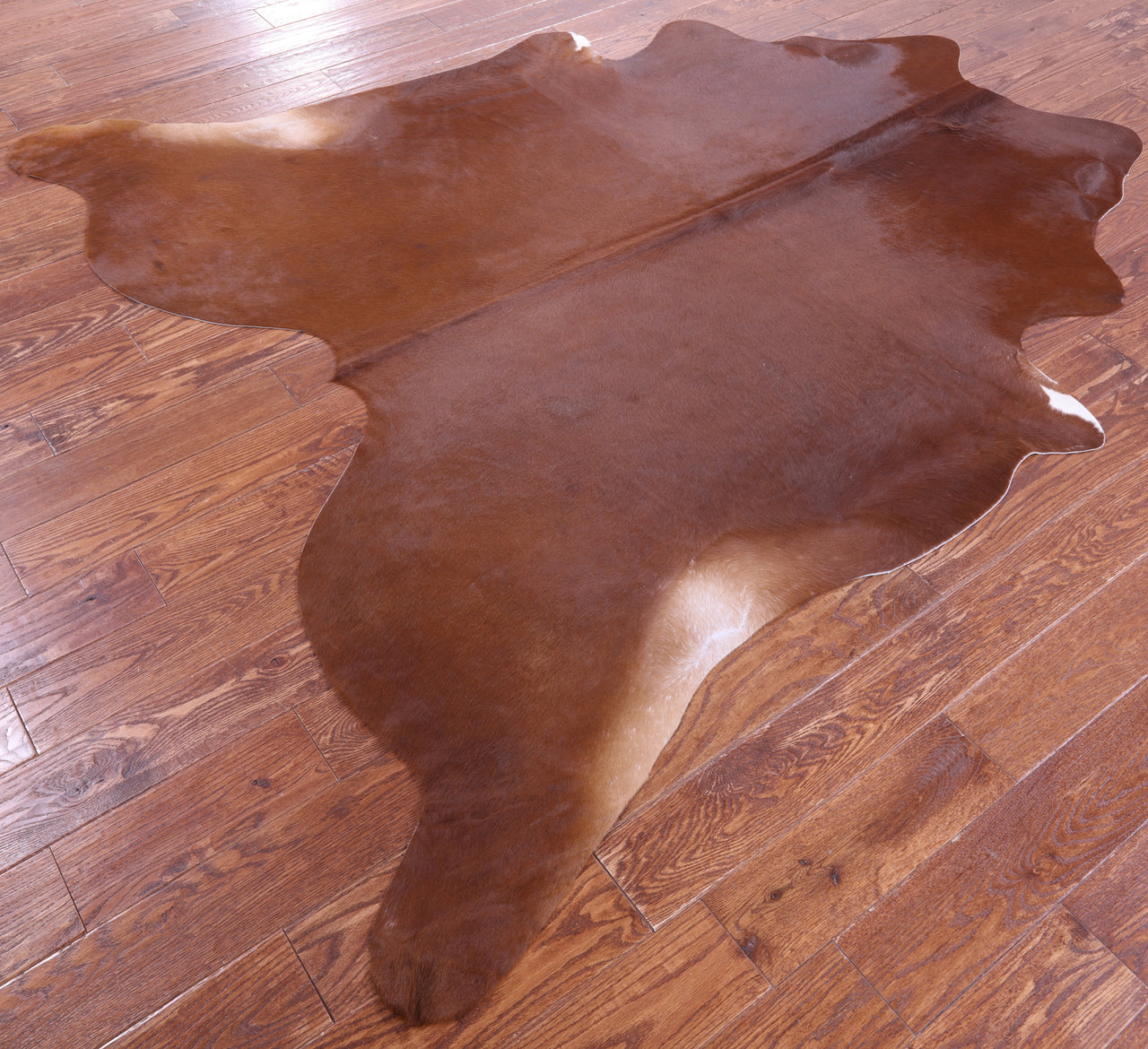 Brown Natural Cowhide Rug - X-Large 7' 3"H x 6' 10"W