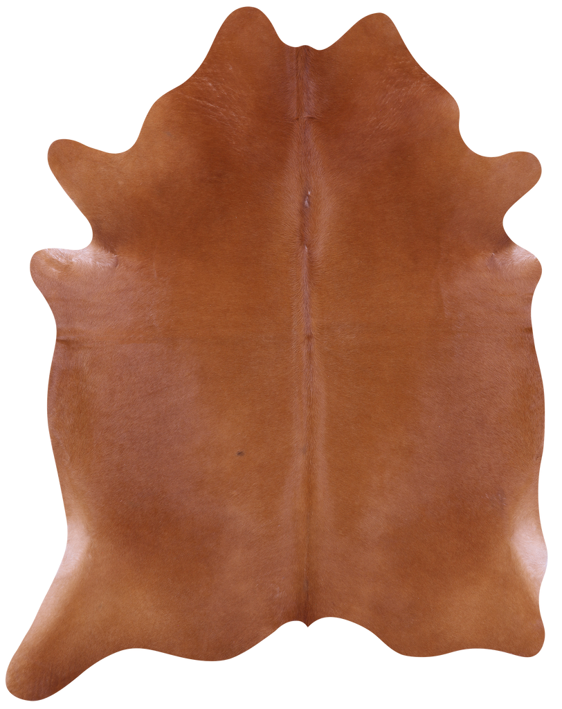 Brown Natural Cowhide Rug - X-Large 7' 5"H x 5' 9"W