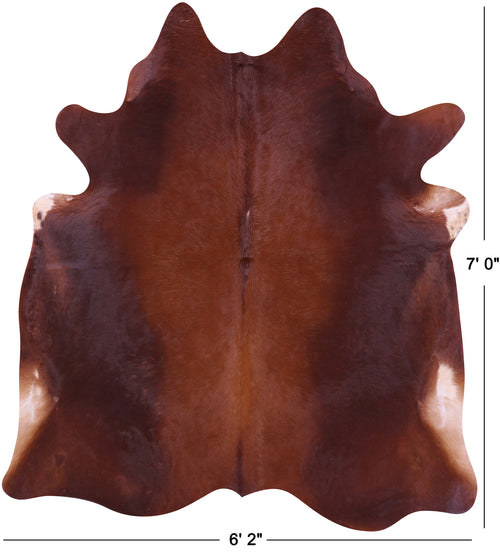 Brown Natural Cowhide Rug - X-Large 7' 0