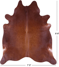 Thumbnail for Brown Natural Cowhide Rug - XX-Large 8' 6