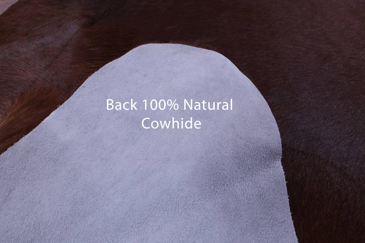 Brown Natural Cowhide Rug - XX-Large 8' 6"H x 7' 5"W