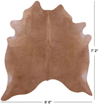 Thumbnail for Light Brown Natural Cowhide Rug - X-Large 7' 2