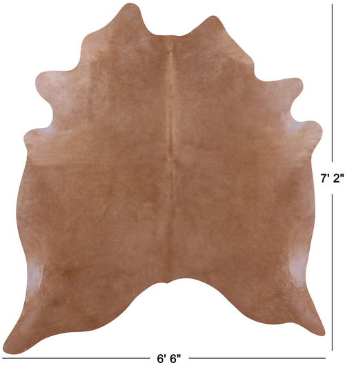 Light Brown Natural Cowhide Rug - X-Large 7' 2