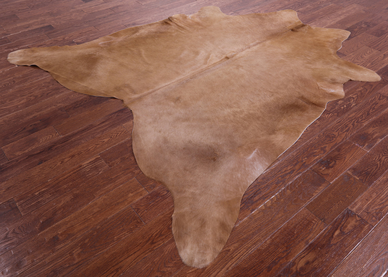 Light Brown Natural Cowhide Rug - XX-Large 7' 10"H x 7' 1"W