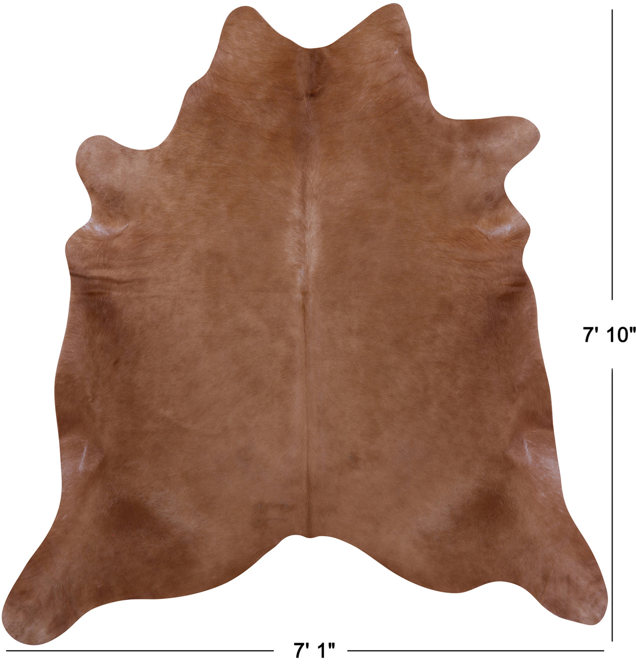 Light Brown Natural Cowhide Rug - XX-Large 7' 10"H x 7' 1"W