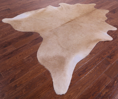 Light Brown Natural Cowhide Rug - X-Large 7' 6