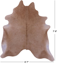 Thumbnail for Light Brown Natural Cowhide Rug - X-Large 7' 6