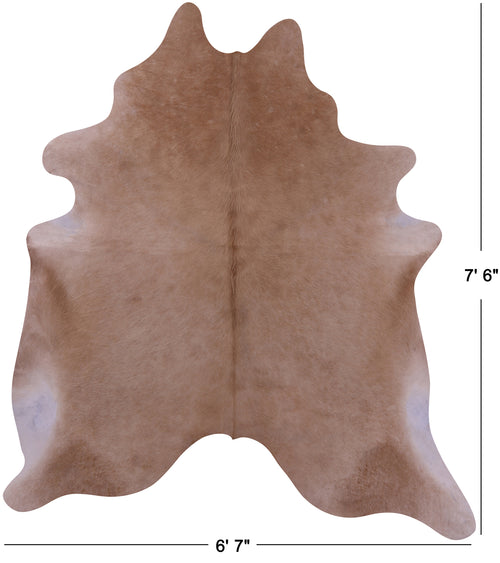 Light Brown Natural Cowhide Rug - X-Large 7' 6