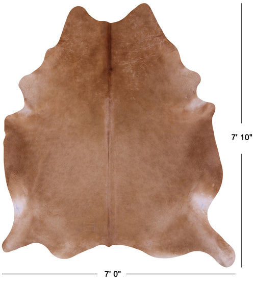 Light Brown Natural Cowhide Rug - XX-Large 7' 10