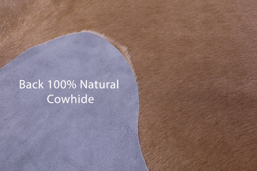 Light Brown Natural Cowhide Rug - X-Large 7' 7