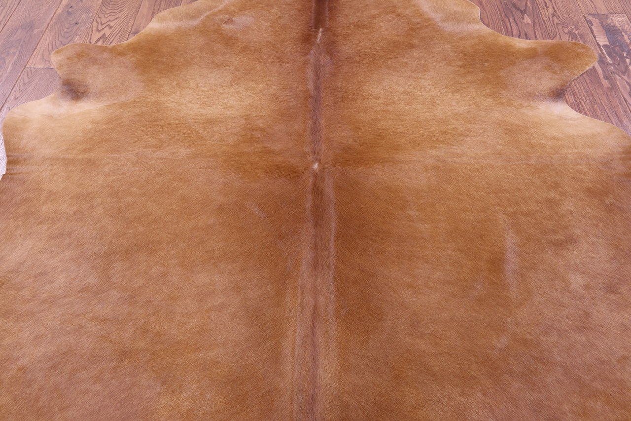 Brown Natural Cowhide Rug - X-Large 7' 0"H x 6' 8"W