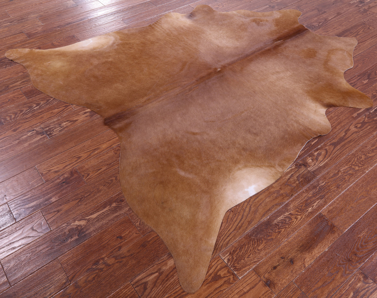 Brown Natural Cowhide Rug - X-Large 7' 0"H x 6' 8"W