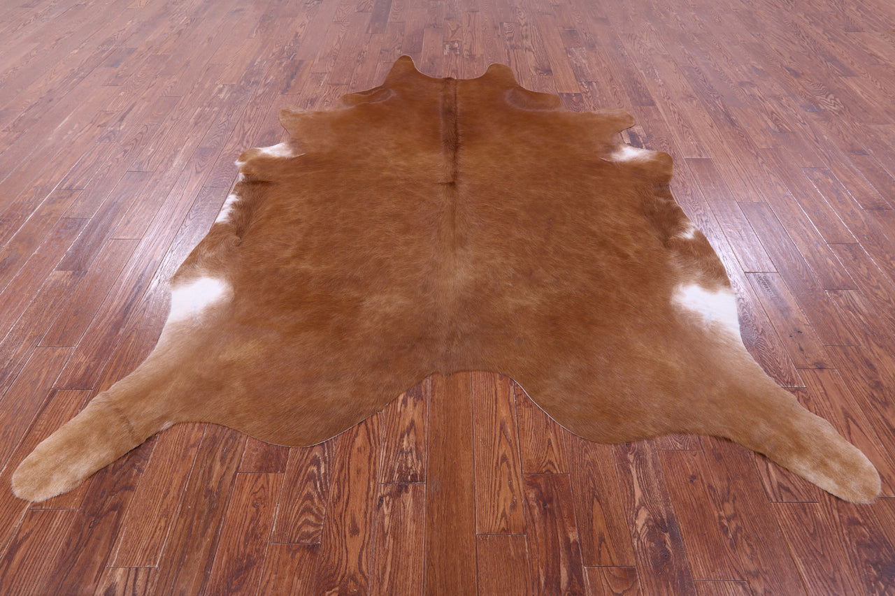 Brown Natural Cowhide Rug - XX-Large 8' 8"H x 7' 7"W