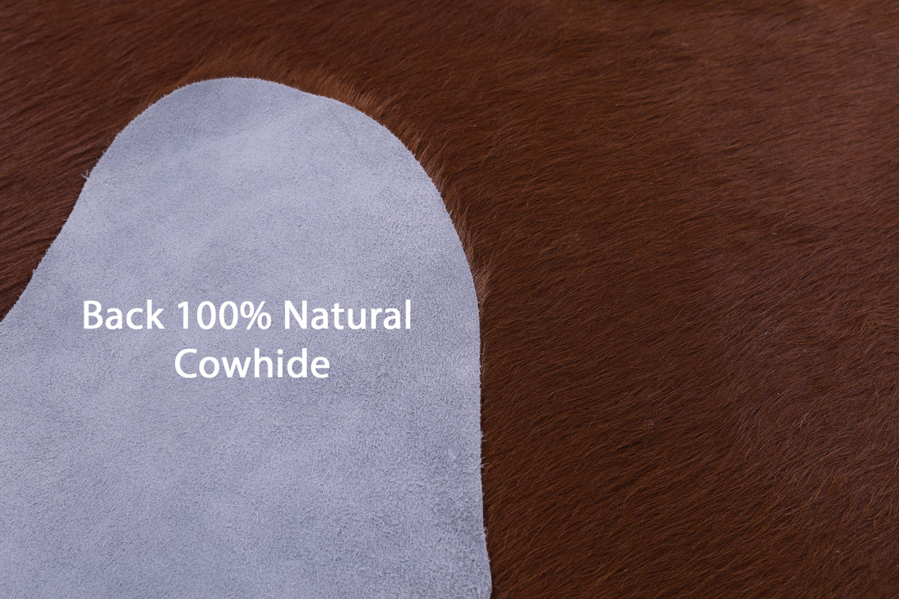 Brown Natural Cowhide Rug - XX-Large 7' 10"H x 6' 7"W