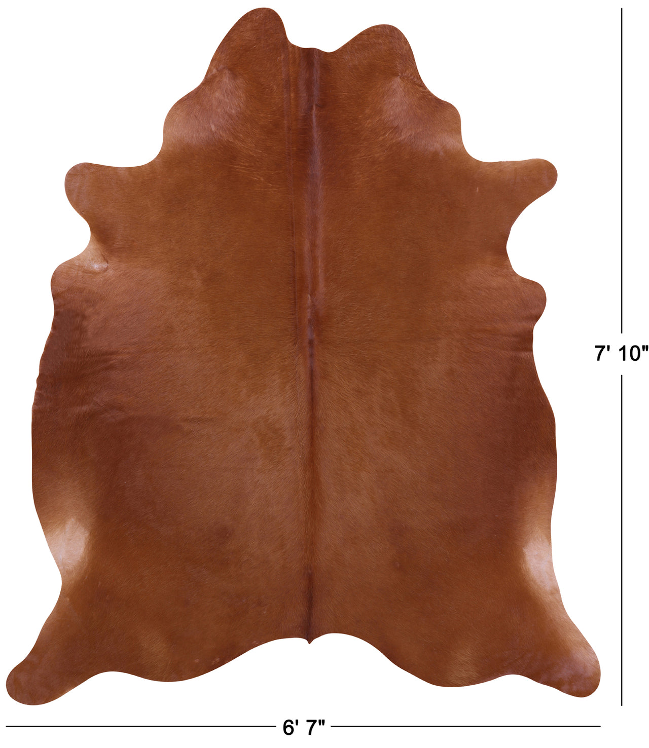 Brown Natural Cowhide Rug - XX-Large 7' 10"H x 6' 7"W