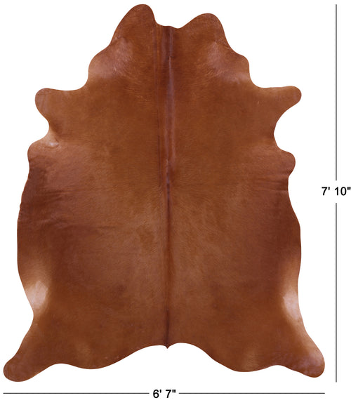 Brown Natural Cowhide Rug - XX-Large 7' 10