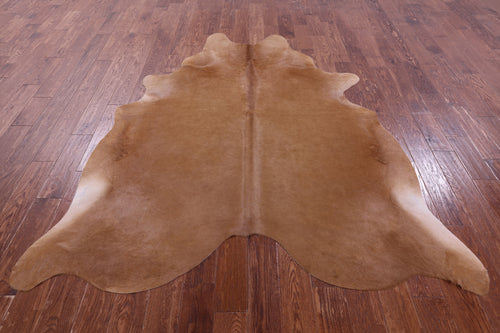Light Brown Natural Cowhide Rug - X-Large 7' 4