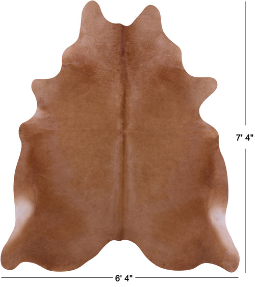 Light Brown Natural Cowhide Rug - X-Large 7' 4