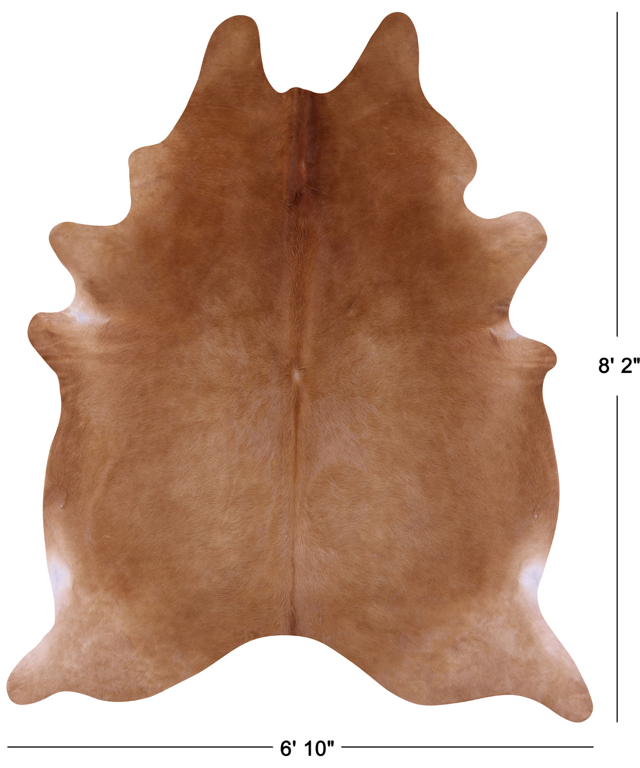 Light Brown Natural Cowhide Rug - XX-Large 8' 2"H x 6' 10"W