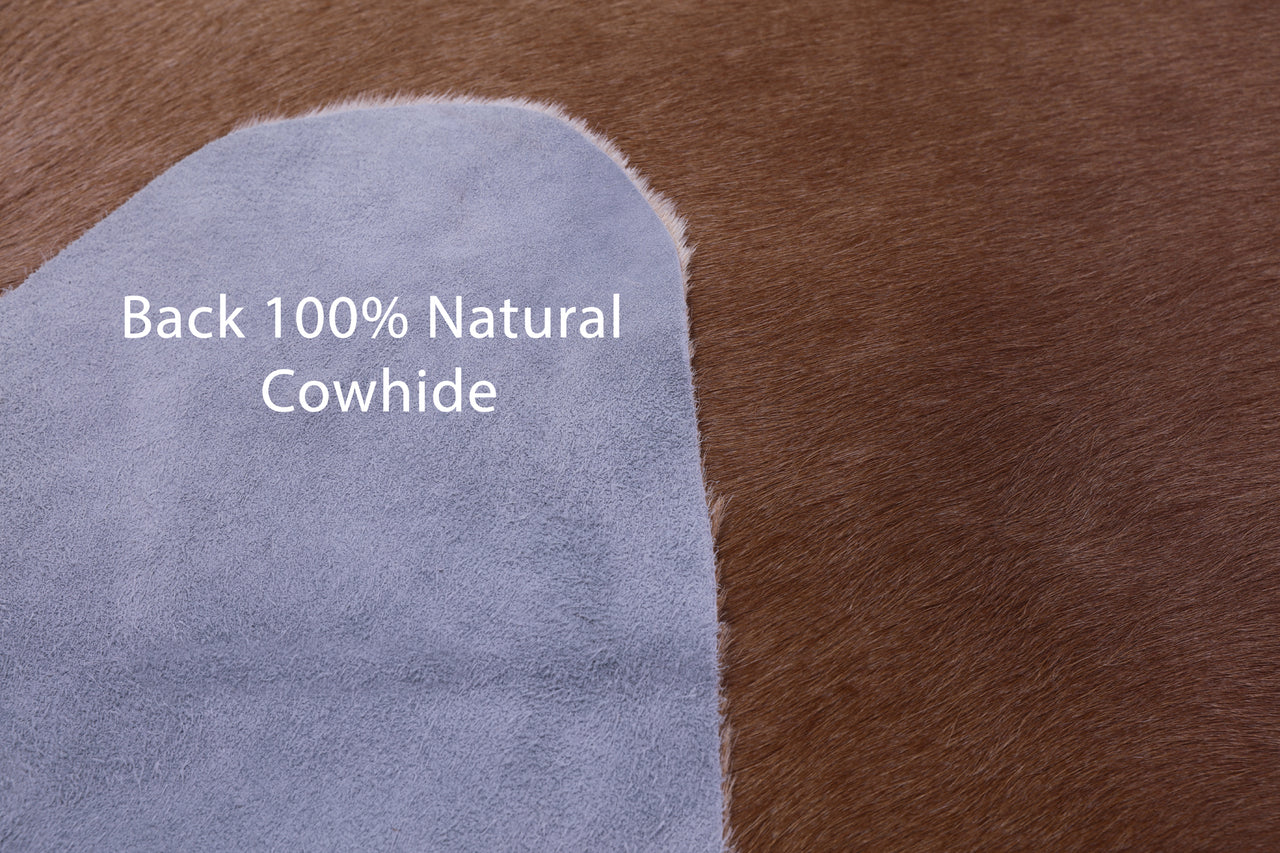 Light Brown Natural Cowhide Rug - XX-Large 7' 9"H x 7' 1"W