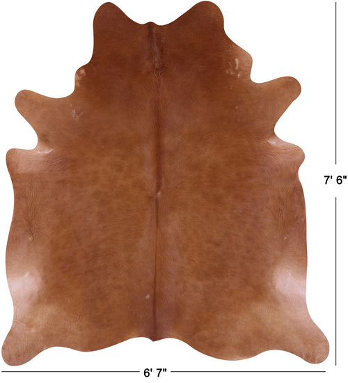 Brown Natural Cowhide Rug - X-Large 7' 6