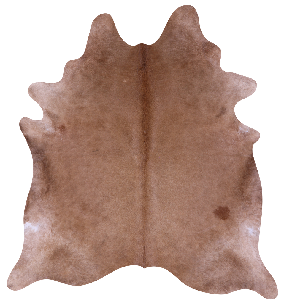 Brown Natural Cowhide Rug - X-Large 7' 2"H x 6' 7"W