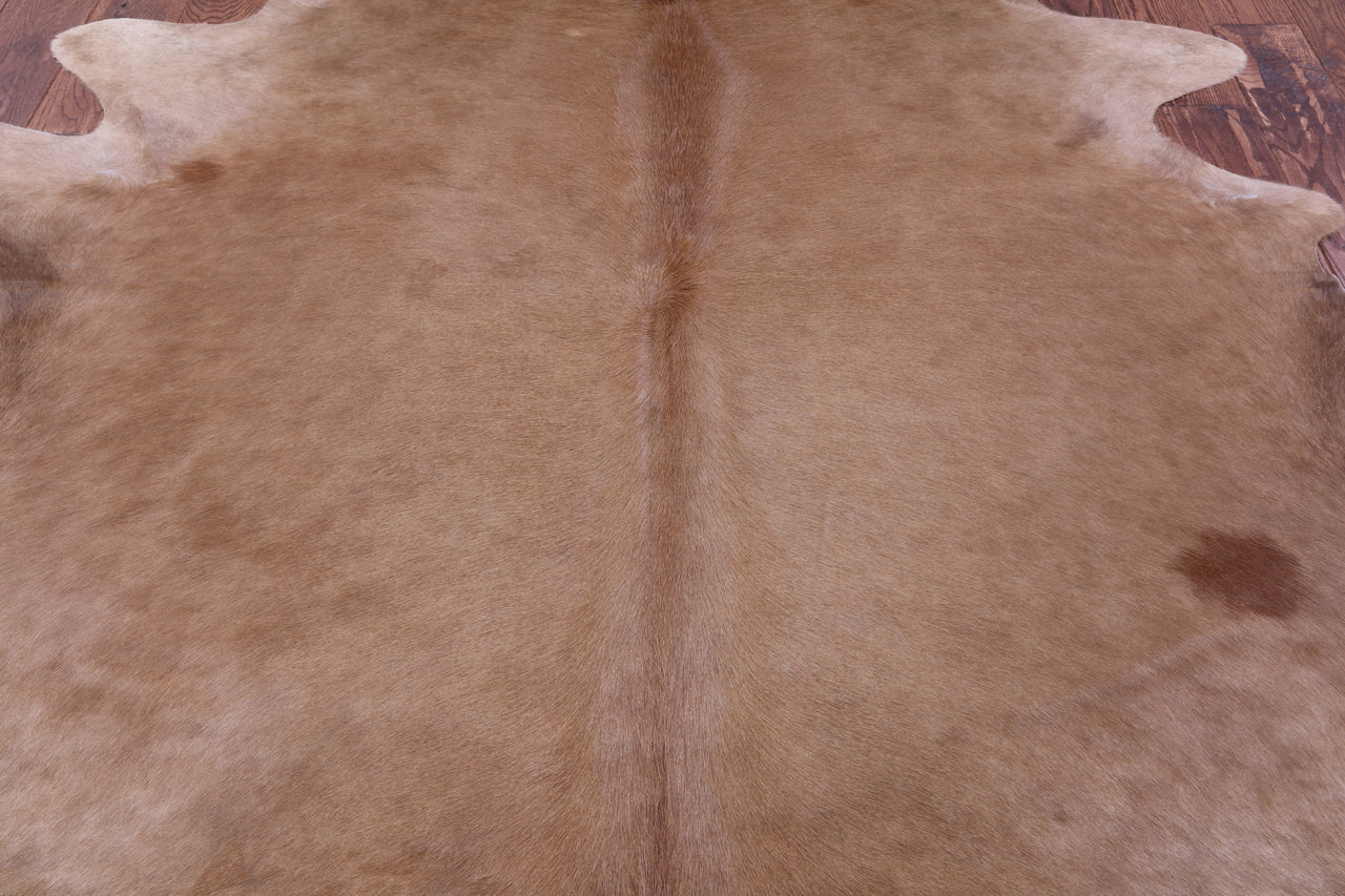 Brown Natural Cowhide Rug - X-Large 7' 2"H x 6' 7"W