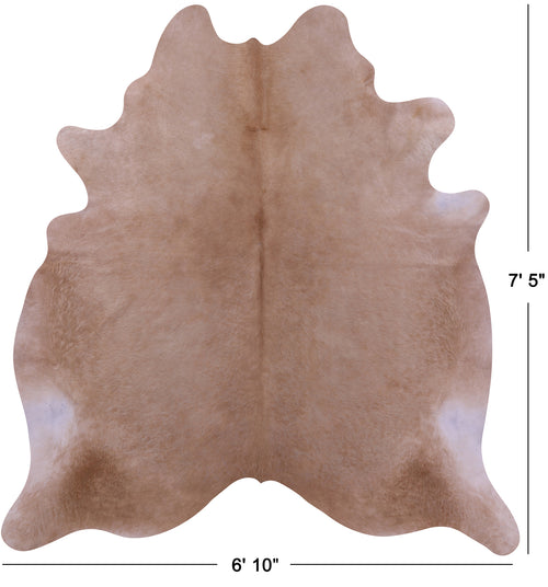 Beige Natural Cowhide Rug - X-Large 7' 5