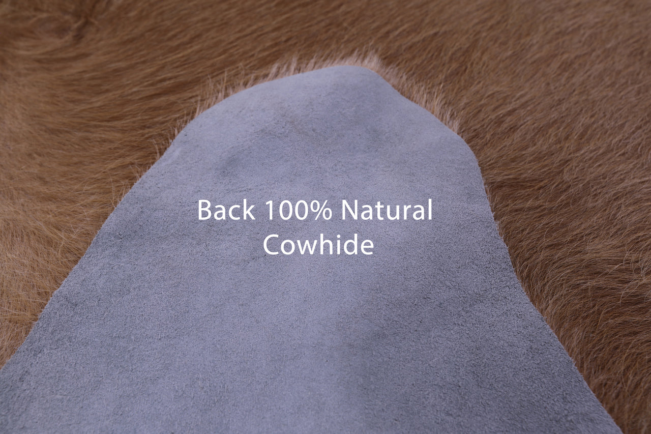 Light Brown Natural Cowhide Rug - X-Large 7' 7"H x 6' 7"W