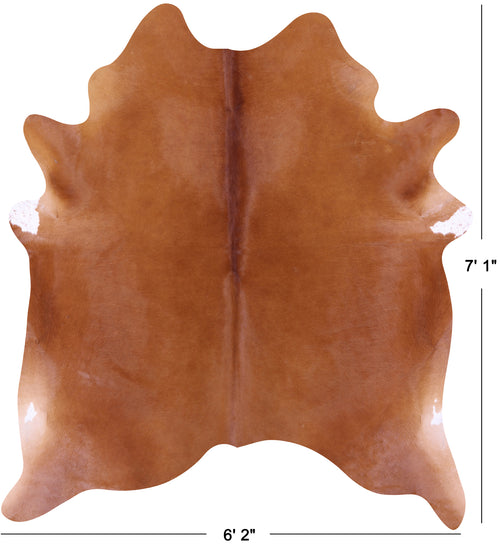 Brown Natural Cowhide Rug - X-Large 7' 1