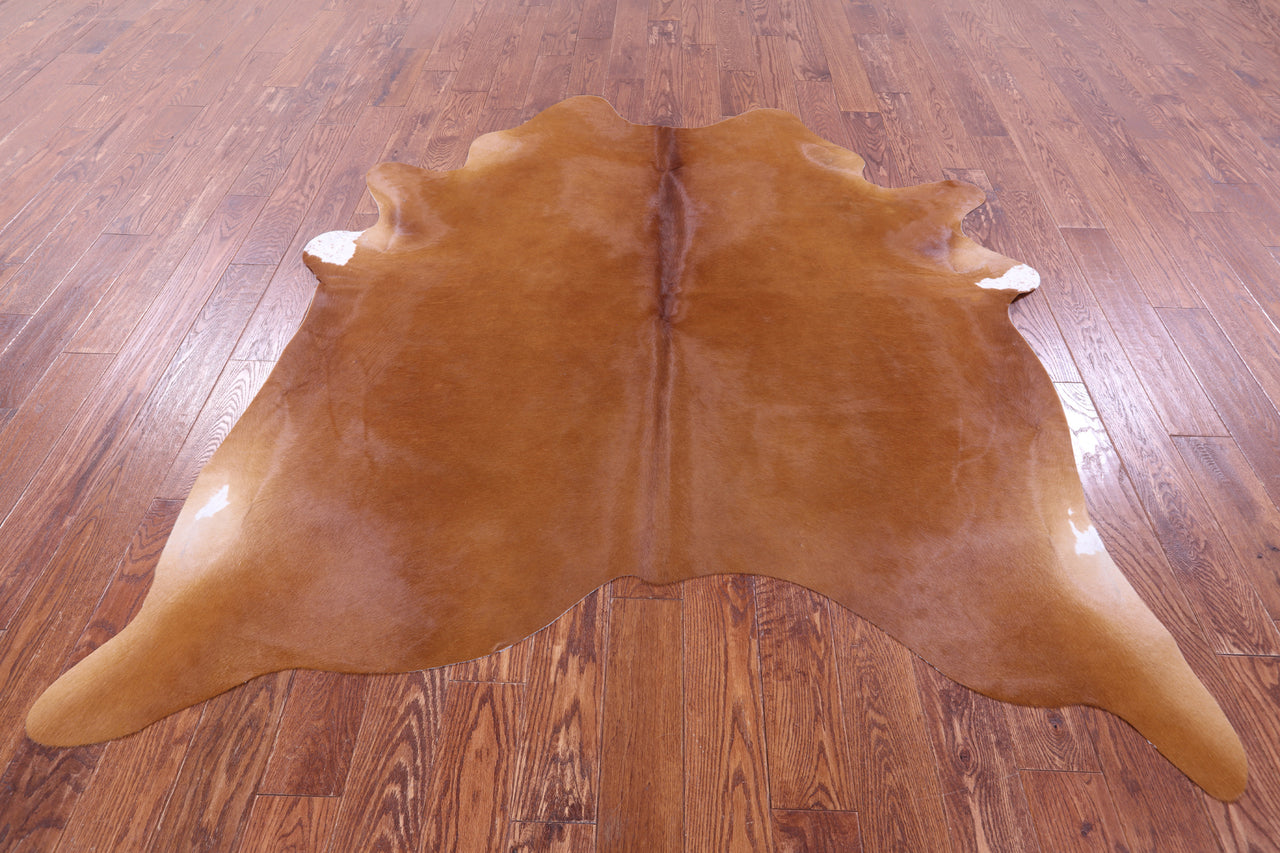 Brown Natural Cowhide Rug - X-Large 7' 1"H x 6' 2"W