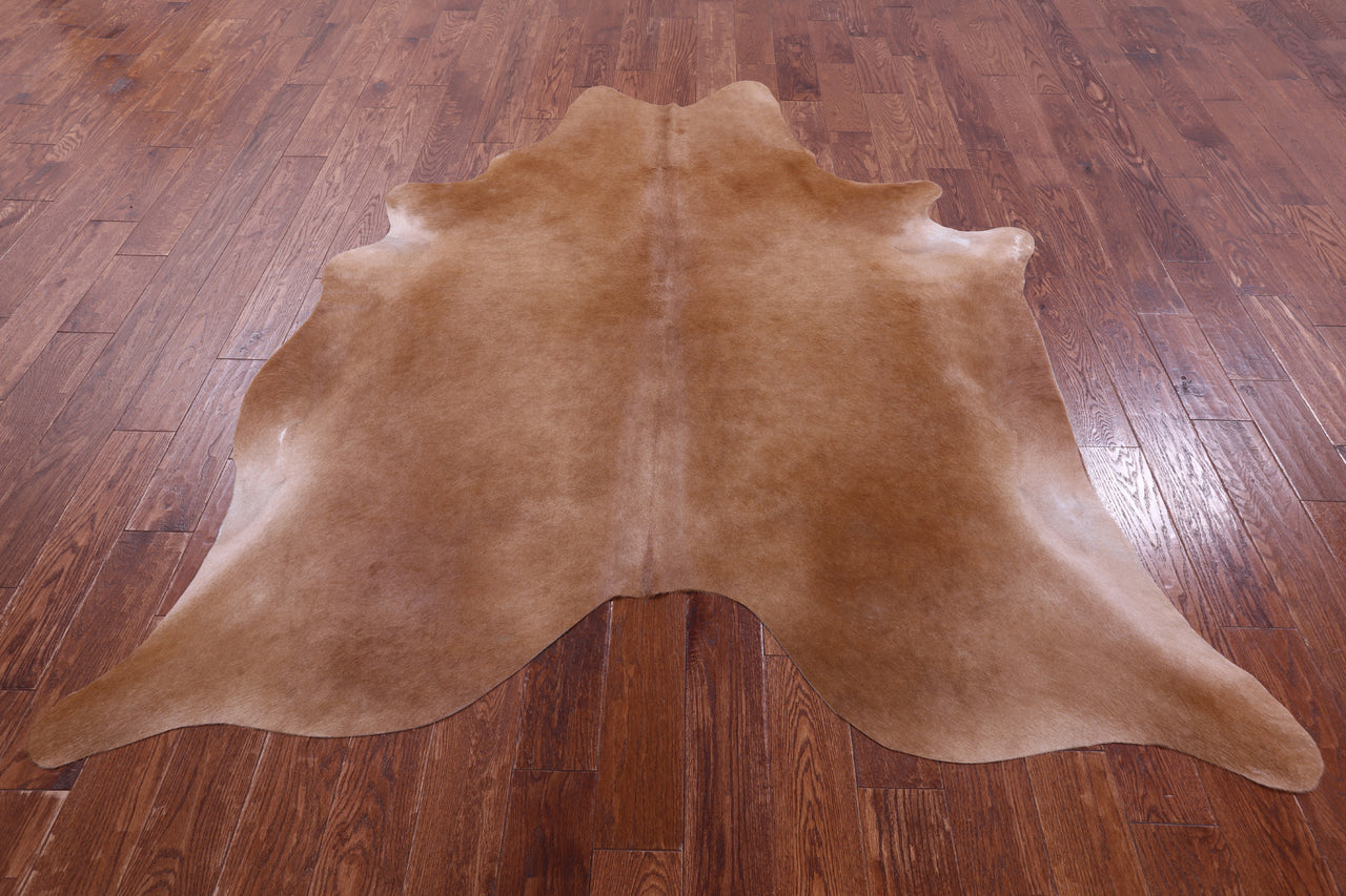 Brown Natural Cowhide Rug - X-Large 7' 4"H x 6' 4"W