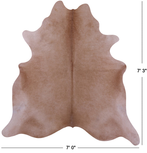 Light Brown Natural Cowhide Rug - X-Large 7' 3